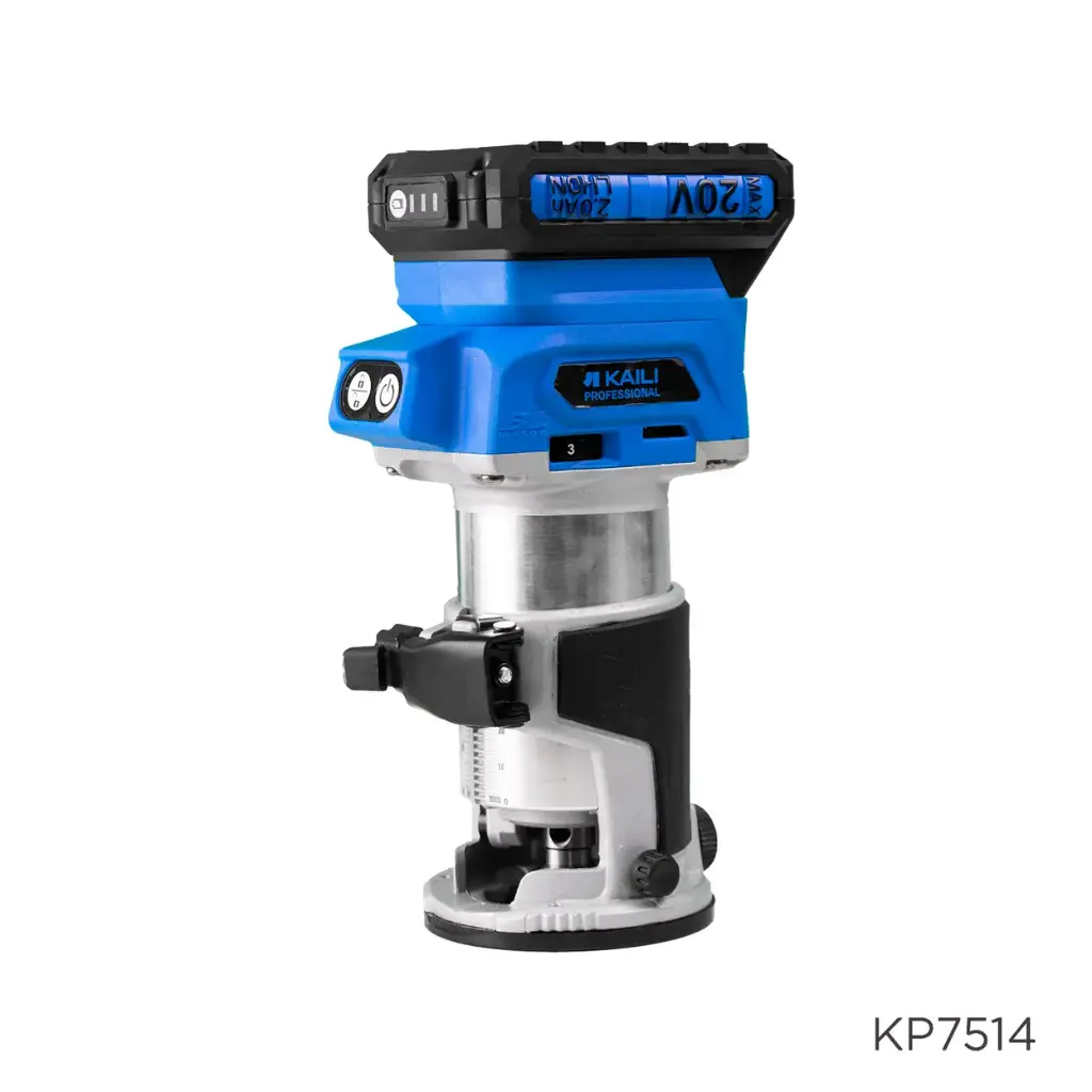 [KP7514] RUTEADORA DE PALMA 20V + 2 BATERIAS DE 2AH + CARGADOR + ACCESORIOS KALI