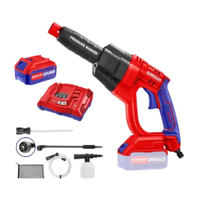 [ELPW202501] HIDROLAVADORA INALAMBRICA+BATERIA 4AM Y CARGADOR EMTOP ELPW202501