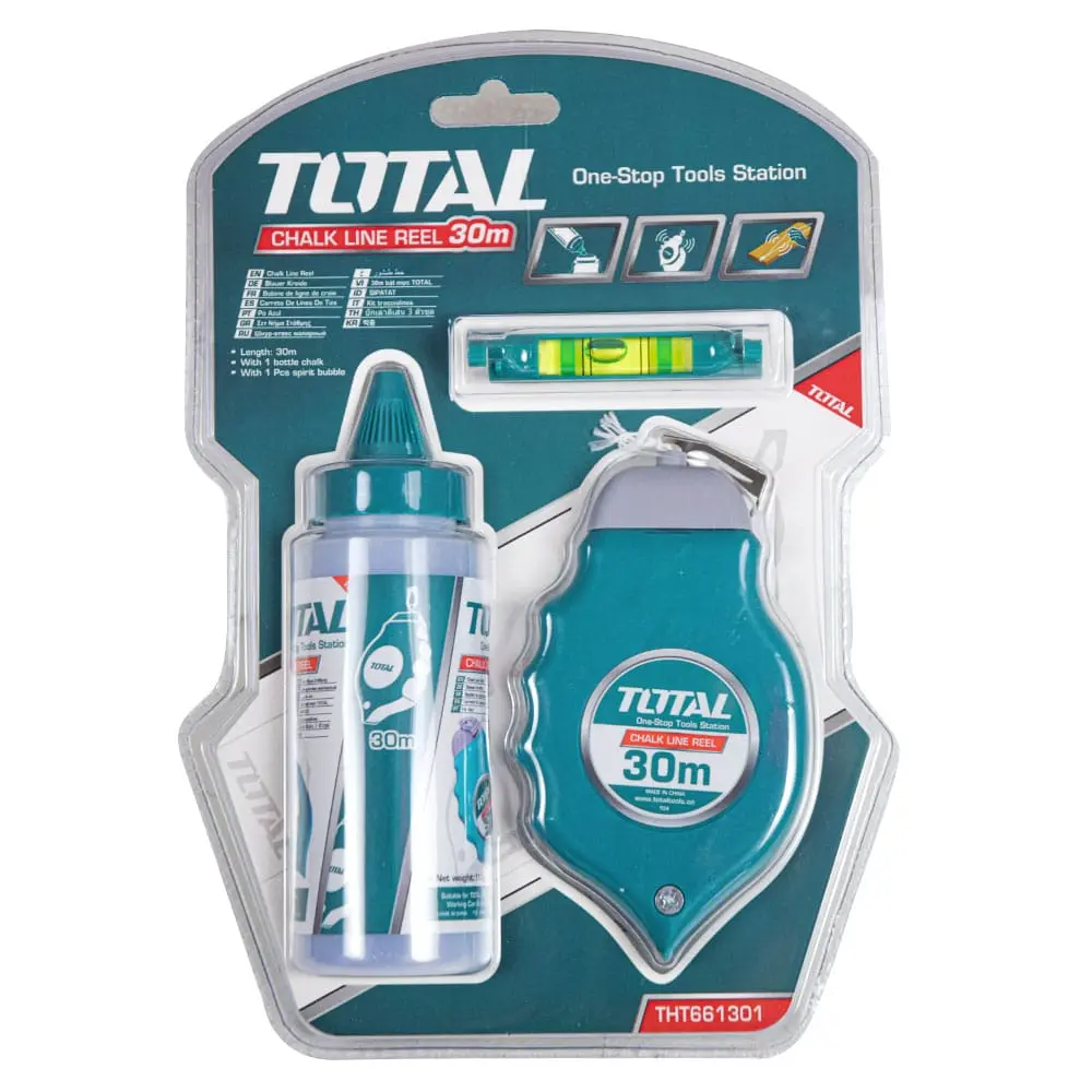 TIRALINEA MAS TIZA CON NIVEL 30MT