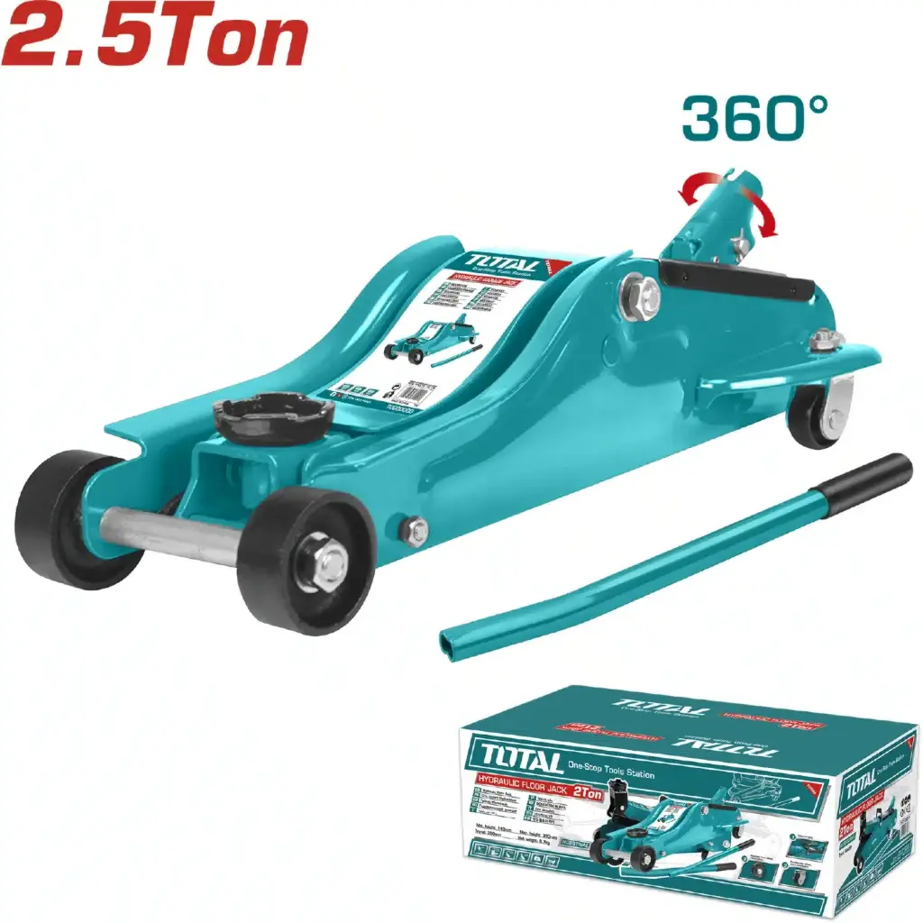 [THT108256] GATO DE PISO HIDRÁULICO 2.5 TON. MANGO GIRATORIO 360º. RANGO89-360 MM.