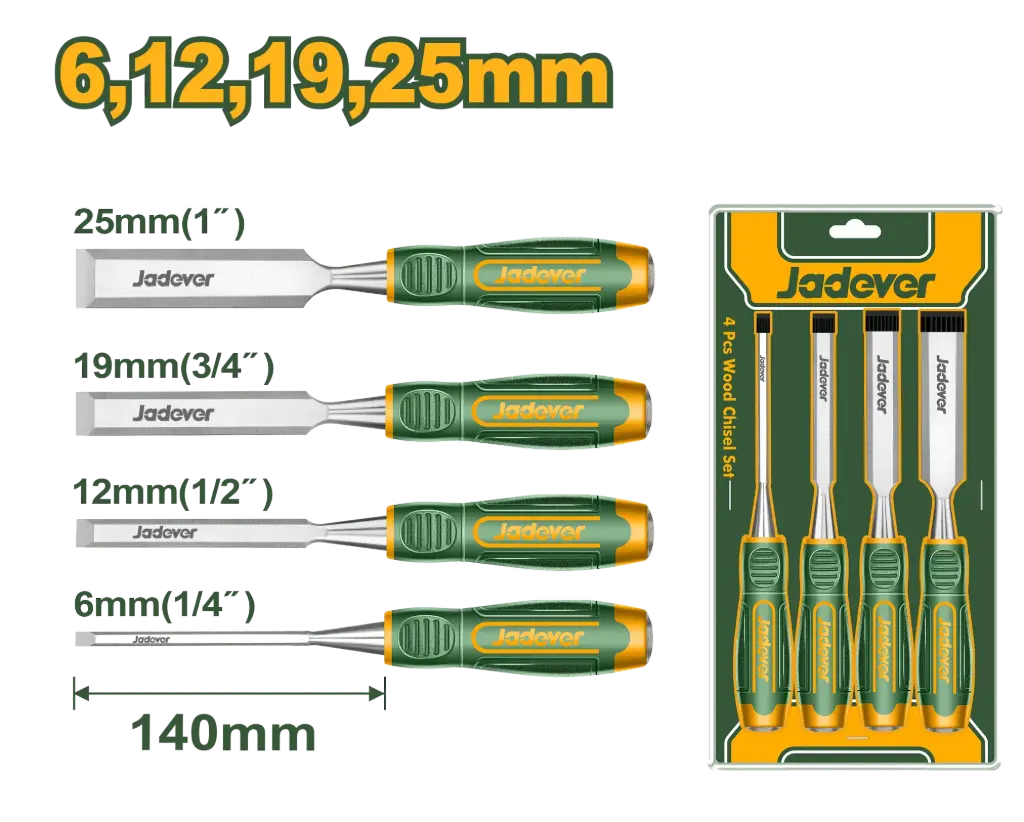 CINCEL FORMON PARA MADERA SET 4PCS - JDWC2204