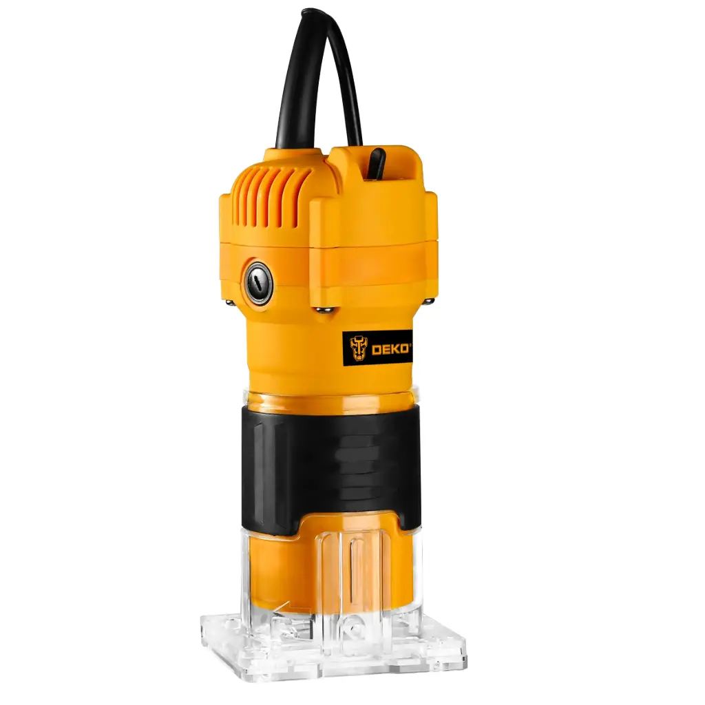 DEKO-ENRUTADOR ELÉCTRICO MANUAL DE MADERA, DKER6, 350W, 30000RPM, 6MM