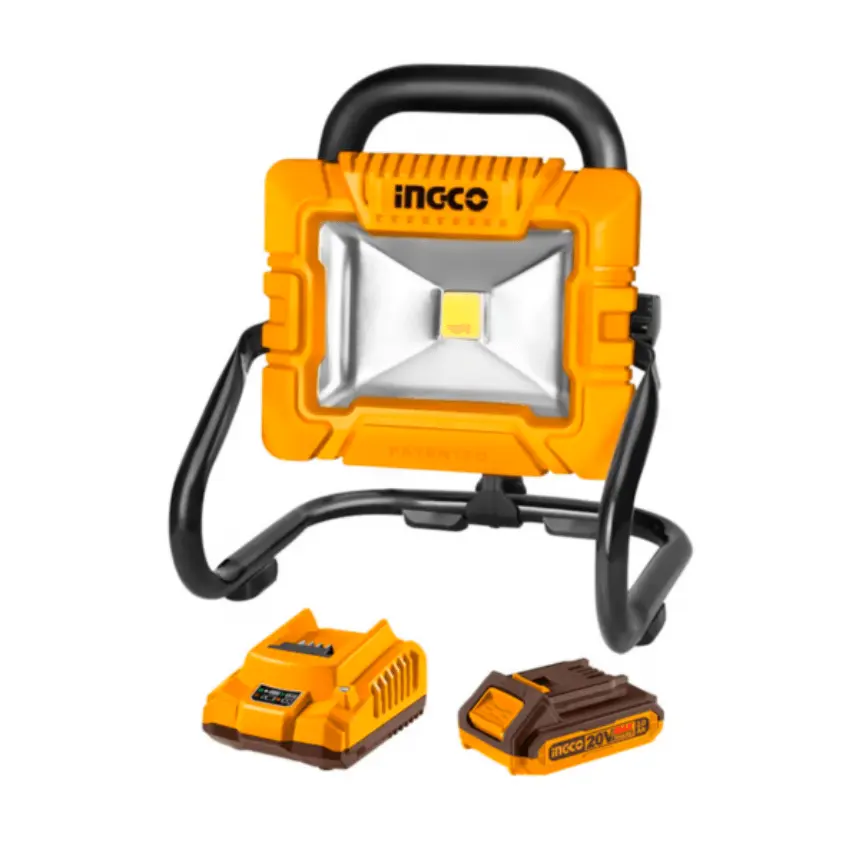 REFLECTOR DE 20W PORTATIL + 1 BATERIA 2AH Y CARGADOR 