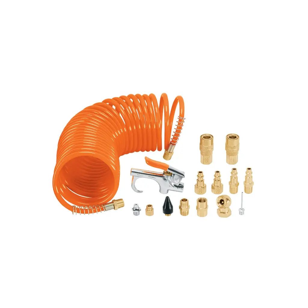 [19094] JUEGO DE 15 ACCESORIOS NEUMATICOS PARA LIMPIAR INFLAR Y CALIBRAR 1/4 NPT CONEXIÓN RAPIDA JAN-15 TRUPER