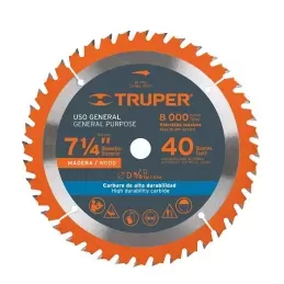 DISCO SIERRA CIRCULAR 7 1/4" X 5/8" 40 P/MA TRUPER