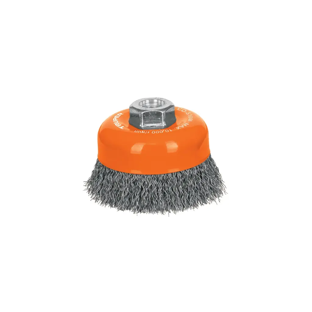 CARDAS COPA 4" ONDULADO FINO M14 TRUPER