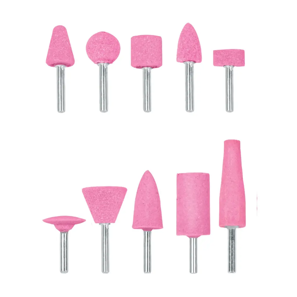 [12445] JUEGO DE PIEDRAS 10 PUNTAS MONTADAS USO GENERAL, ZANCO 1/4" GRANO 60, OXIDO DE ALUMINIO, JPM-10 12445 TRUPER