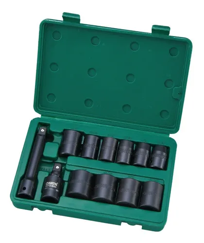 [ST09008SJ] JGO DE DADOS DE IMPACTO 12 PCS 1/2" 7/16"-1" SATA