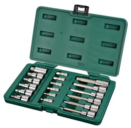 JGO DE DADOS PUNTA ALLEN MIXTO 1/4"-1/2" 3-12MM 18 PCS SATA