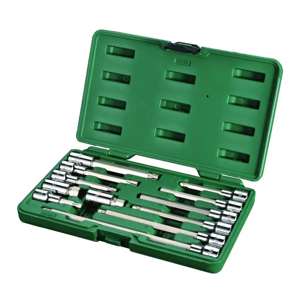 [ST09055SJ] JGO DE DADOS CON PUNTA LARGA ALLEN 1/2 12 PCS SATA