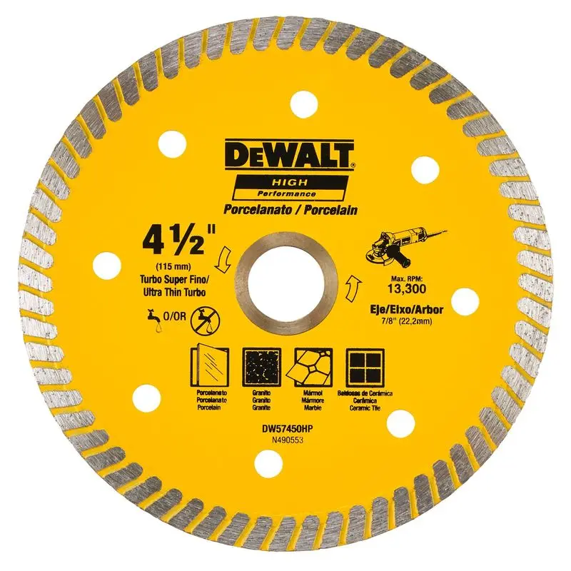 DISCO DIAMANTADO HP 4-1/2" TURBO DEWALT