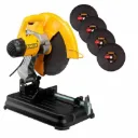 TRONZADORA DE METALES 14" 2300W + 4 DISCOS PARA TRONZADORA 14" X 0.12" X 1" DEWALT