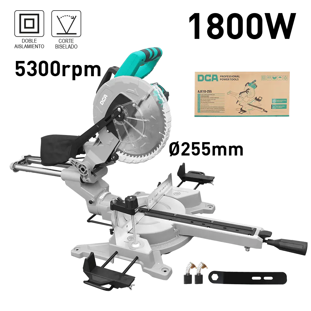 [AJX10-255] INGLETADORA TELESCOPICA 1800W 255MM 5300/MIN