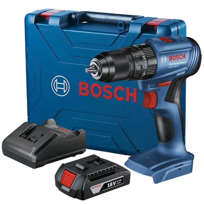 [GSB 185-LI + GDR 18V-200 ] KIT LLAVE DE IMPACTO GDX 18V-200 + TALADRO PERUTOR GSB 18V-50 + 2 BATERIAS GBA 2.0AH + GAL18V-20 PROFESIONAL 0601.9J2.2E1-000 BOSCH 