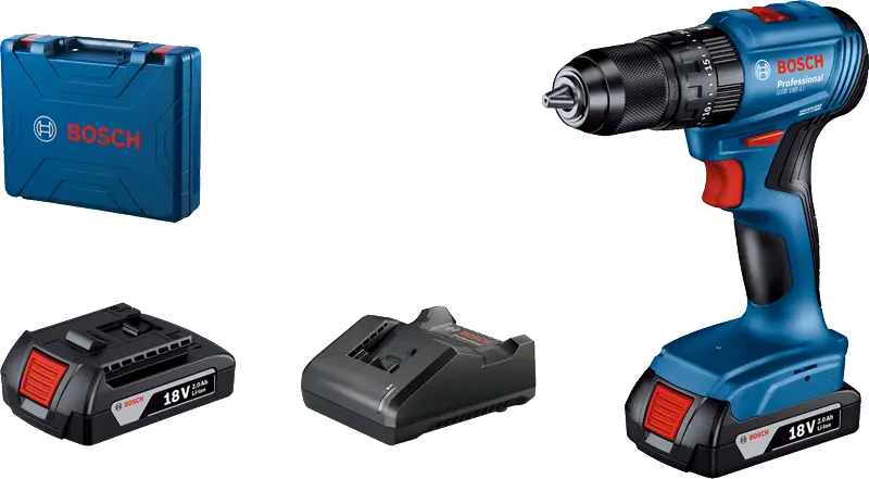 TALADRO PERCUTOR 1/2" 18V BRUSHLESS + 2 BATERIAS 2AH + CARGADOR EN MALETA 0601.9K3.1E0-000 BOSCH