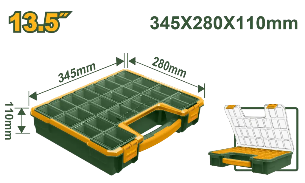 CAJA ORGANIZADOR PP 13.5 APILABLE 345X28X110 MM