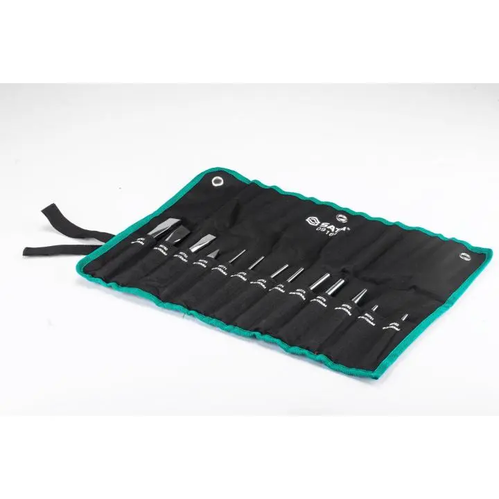 [ST09164] JGO DE PUNZONES Y CINCELES DE 13 PZS CR-V, EN ESTUCHE DE HERRAMIENTAS SATA