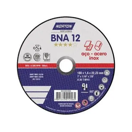 DISCO DE CORTE PARA METAL 7" X 1/16" X 7/8" NORTON