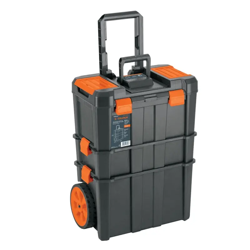 CAJA PARA HERRAMIENTAS 19"X25" 3 EN 1 DESMONTABLE CON RUEDAS TRUPER