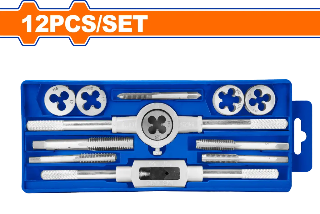 JUEGO DE MACHOS DE ROSCAR MÉTRICOS 12 PIEZAS