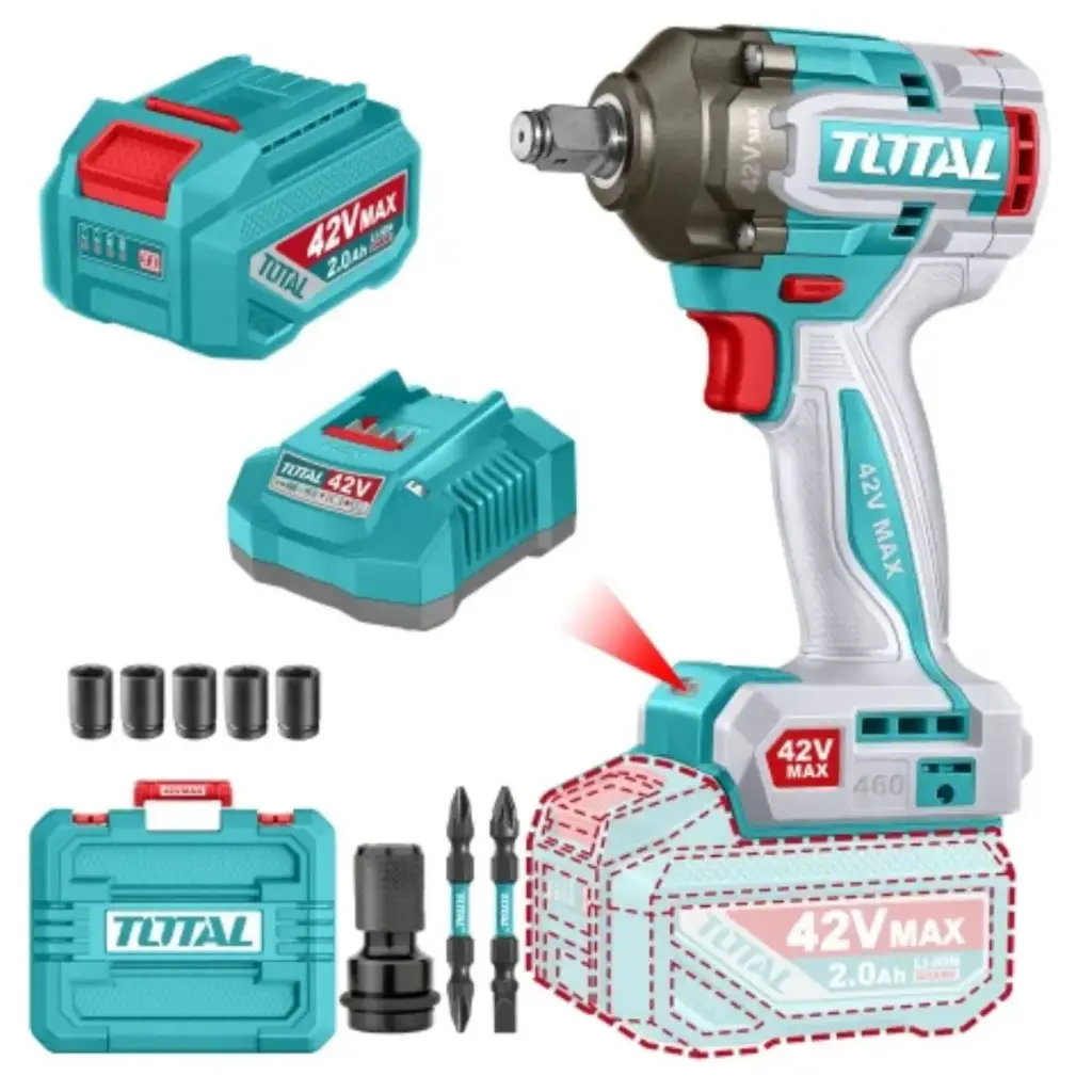 LLAVE DE IMPACTO 1/2” 460NM 42V TOTAL