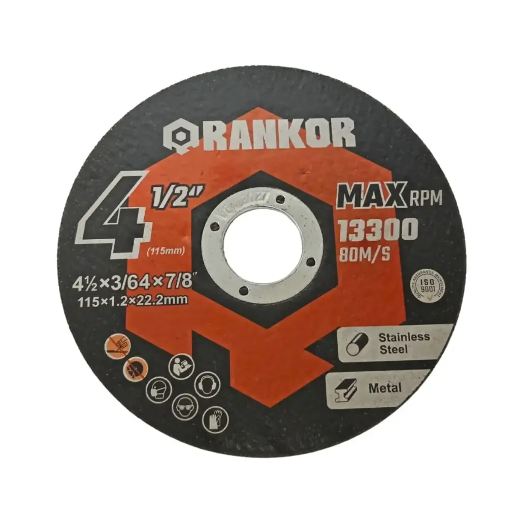 DISCO DE CORTE PARA METAL DE 4 1/2  115MM RANKOR