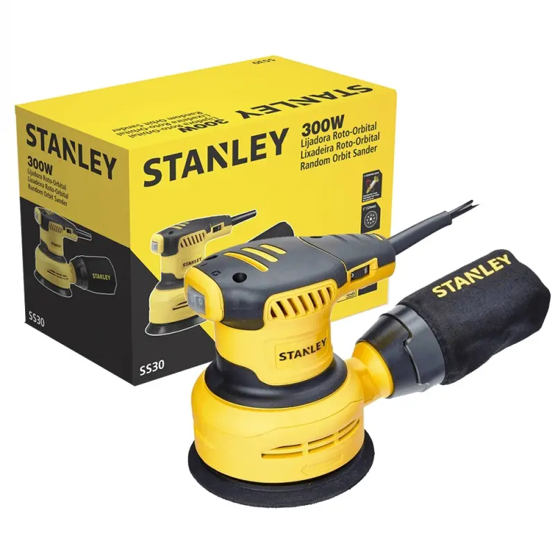 LIJADORA EXCÉNTRICA 5" 300W 13000 RPM STANLEY 