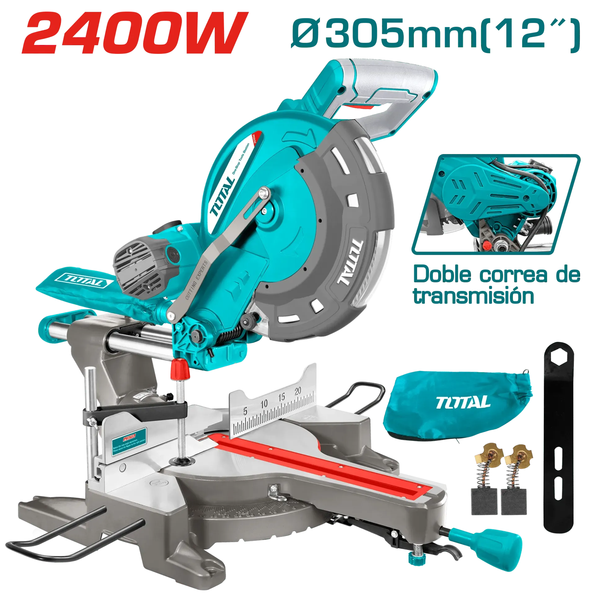 [TS42183057] INGLETADORA TELESCOPICA 12" 2400W 305MM 4500RPM C:95X310MM INDUSTRIAL-TS42183057-TOTAL