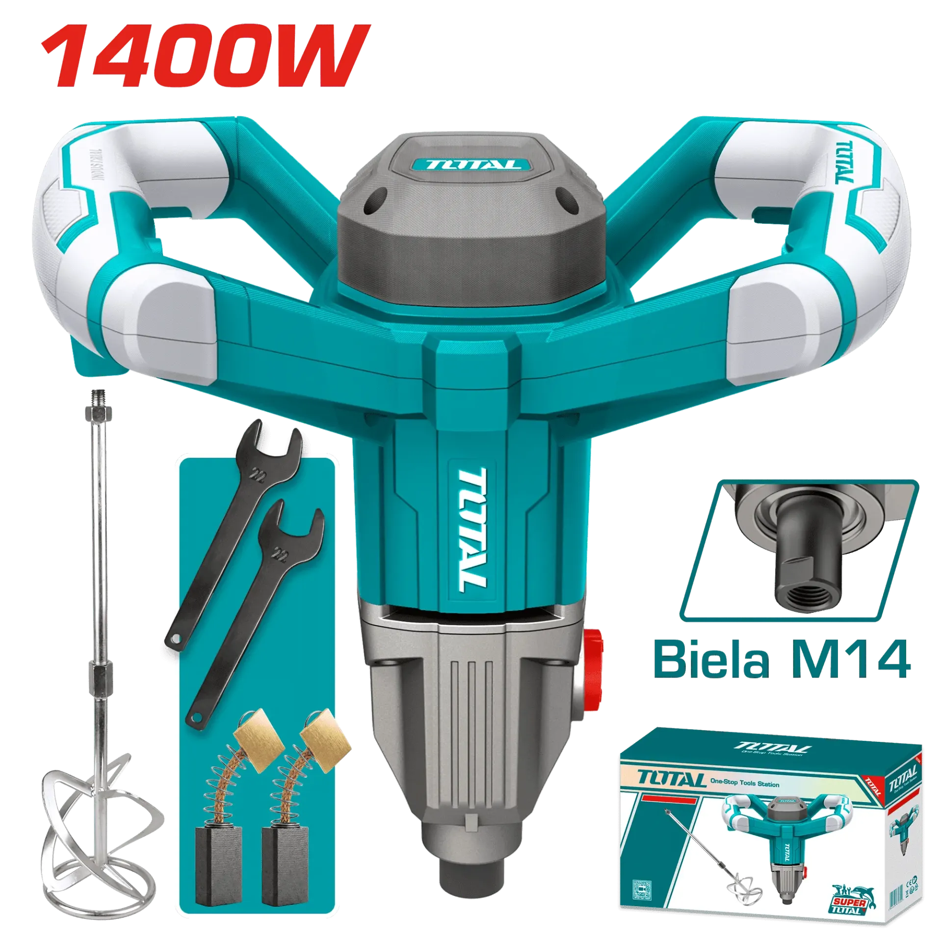 MEZCLADORA 1400W M14 CON LED+PALETA INDUSTRIAL-TD614006-TOTAL