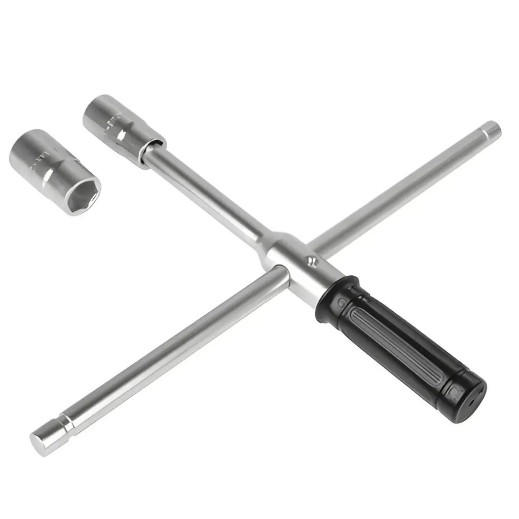 [WTH6516] LLAVE DE CRUZ PARA RUEDA DE COCHE DE 1/2" (17-19-21-23 MM) WADFOW