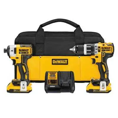 [DCK287D2-B2] TALADRO PERCUTOR 1/2" + ATORNILLADO DE IMPACRO 1/4" 20V XR DEWALT 