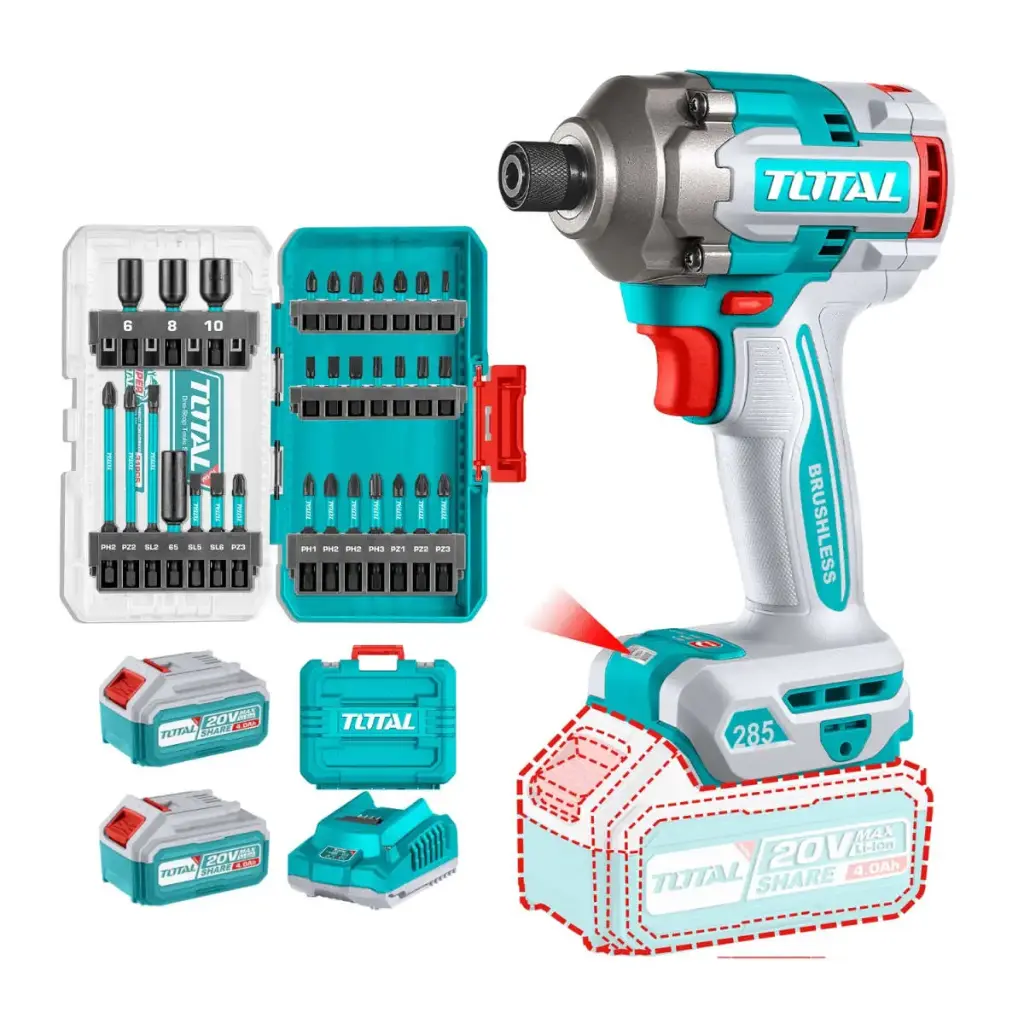 COMBO 3 EN 1 TALADRO IMPACTO 76NM + NIVEL LASER + MEDIDOR DISTANCIA + 2 BATERIAS DE 2 AMP + CARGADOR