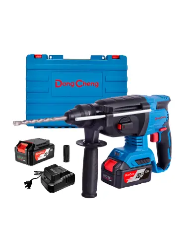 ROTOMARTILLO INALAMBRICO SDS PLUS 20V + 2 BATERIAS DE 5AH + CARGADOR EN MALETA DONGCHENG