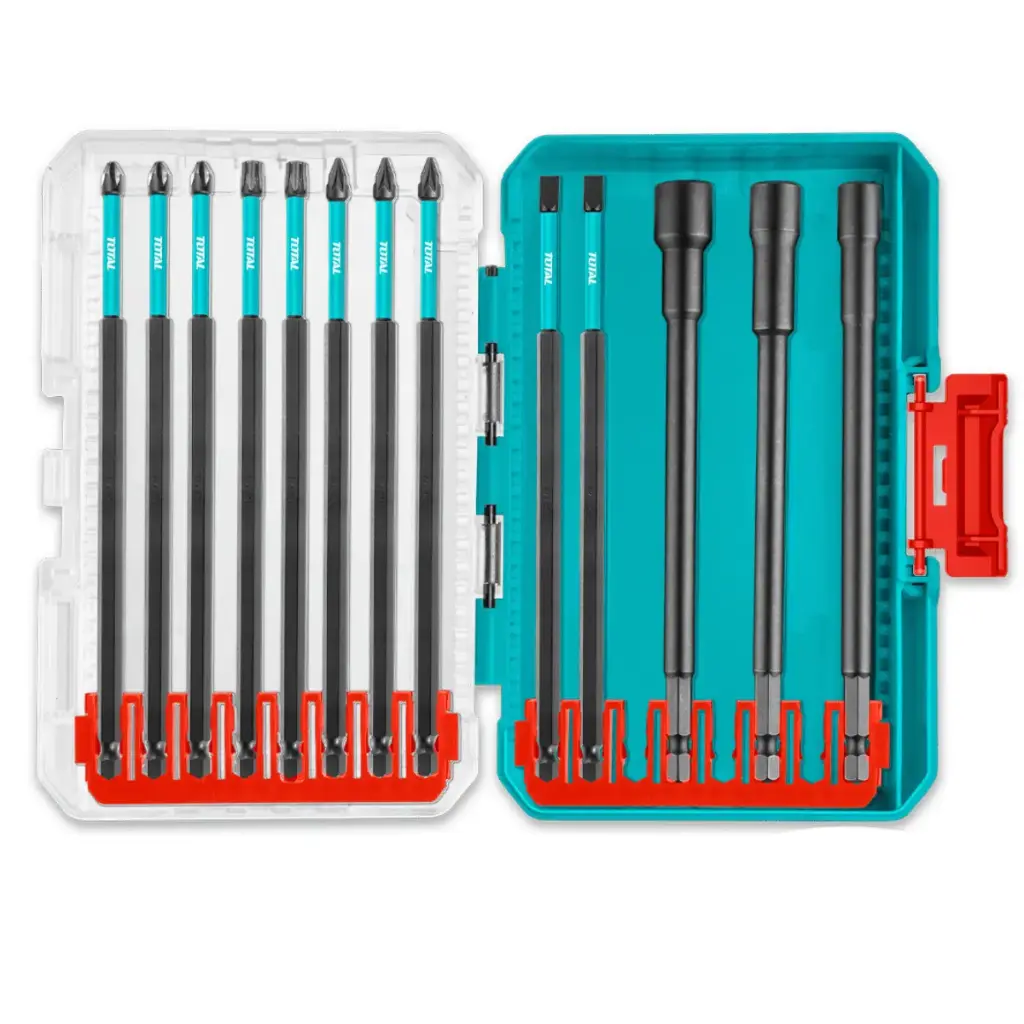 SET DE PUNTAS PARA DESTORNILLADOR DE IMPACTO 13PCS INDUSTRIAL TOTAL