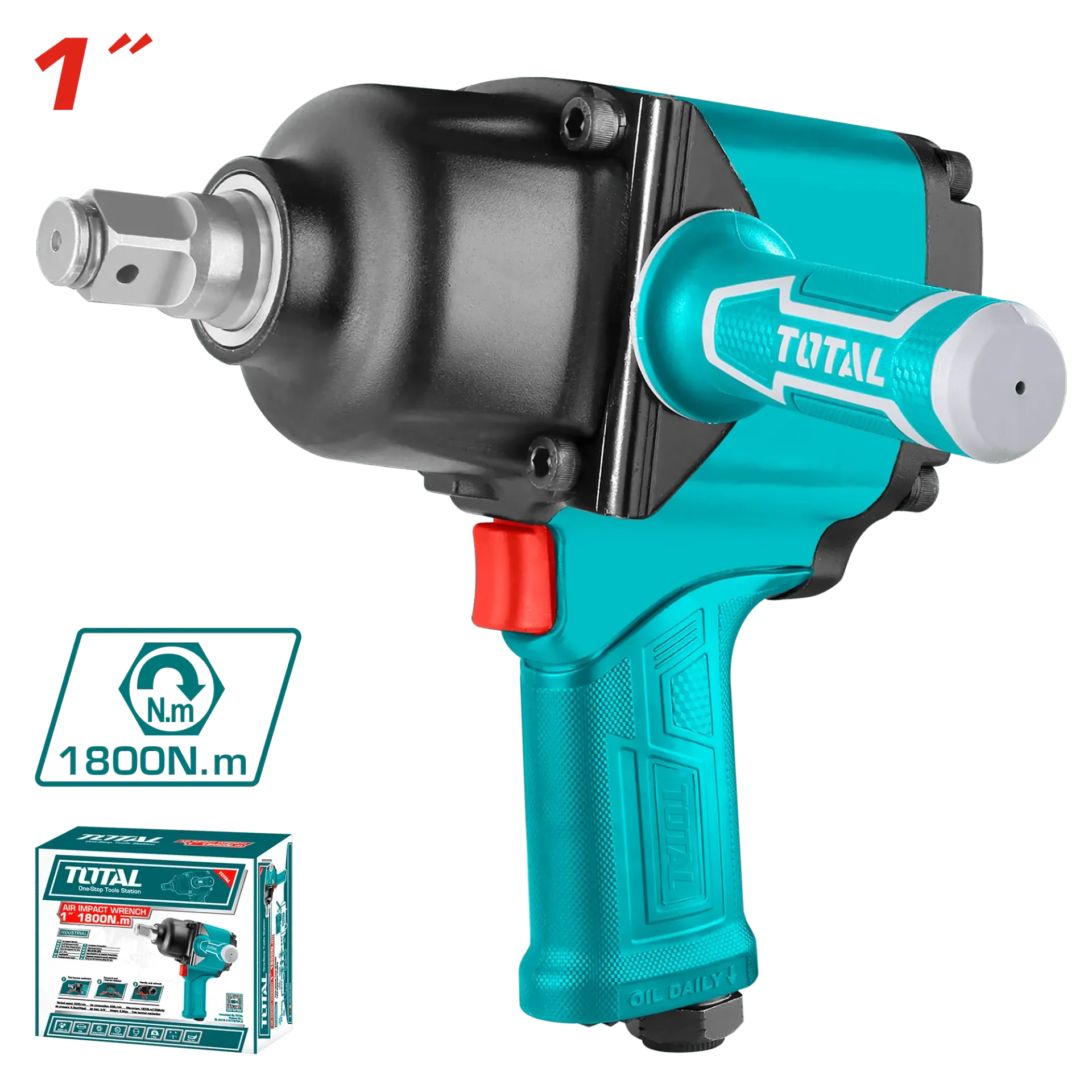 [TAT41112] LLAVE DE IMPACTO NEUMÁTICA 1"1800NM 4000RPM 90PSI INDUSTRIAL-TAT41112-TOTAL