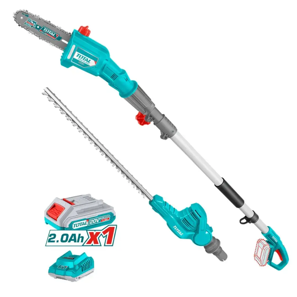 COMBO 2 EN 1 CORTASETOS + SIERRA EXTENDIBLE LI-ION 20V TPTS201681