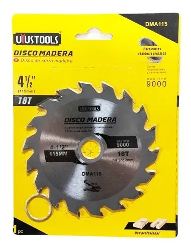 DISCO PARA TALLAR MADERA 115 MM * 13 T UYUSTOOLS