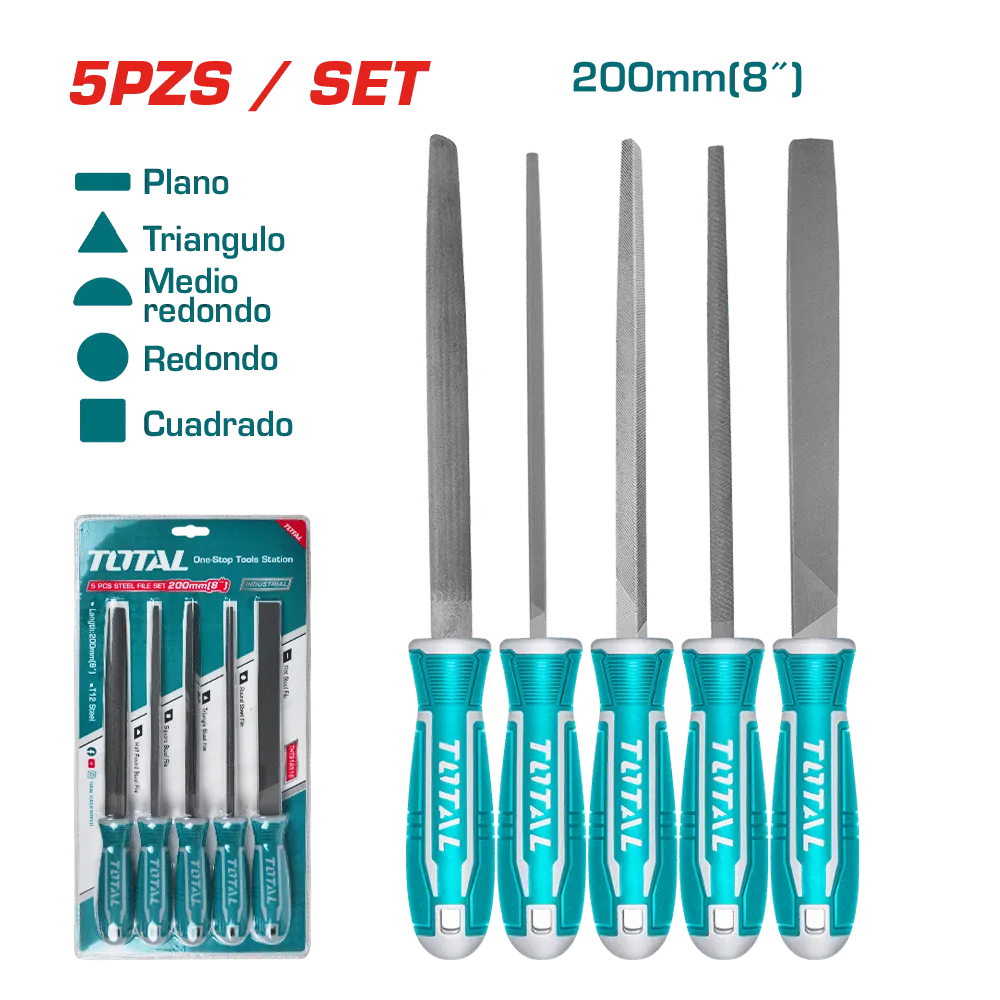 SET DE LIMAS 5PZS 200MM(8")-THT918516-TOTAL