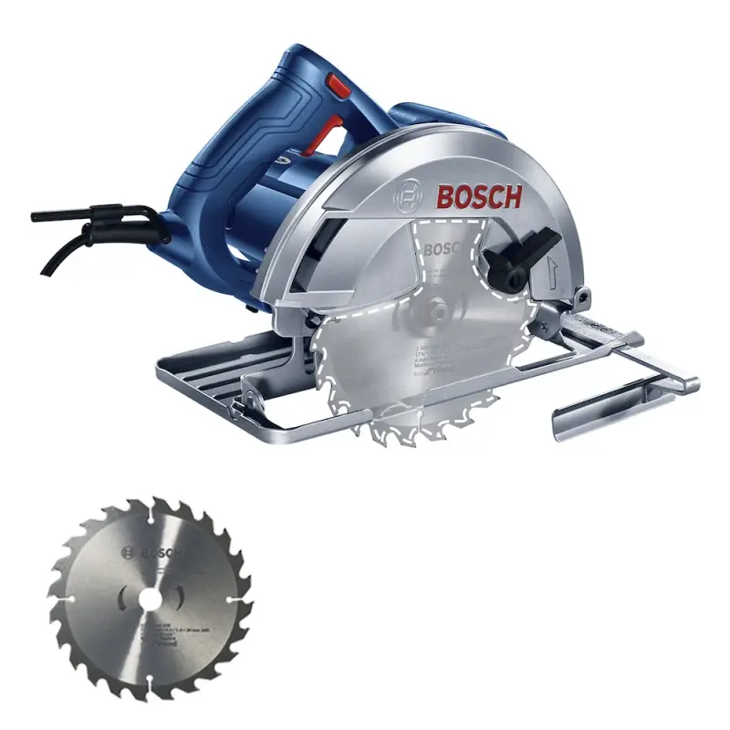 SIERRA CIRCULAR 7 1/4" (184 MM) 1300W CORTE EN 90° 64MM BOSCH GKS 130