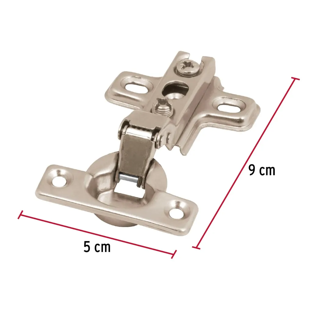 [43158] BOLSA C/2 BISAGRAS BIDIMENSIONALES DE 95°, COBERTURA INTERNA