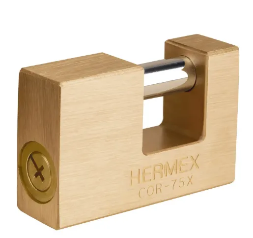 [43353] CANDADO ANTIPALANCA 75 MM CUERPO DE LATÓN, LLAVE TETRA