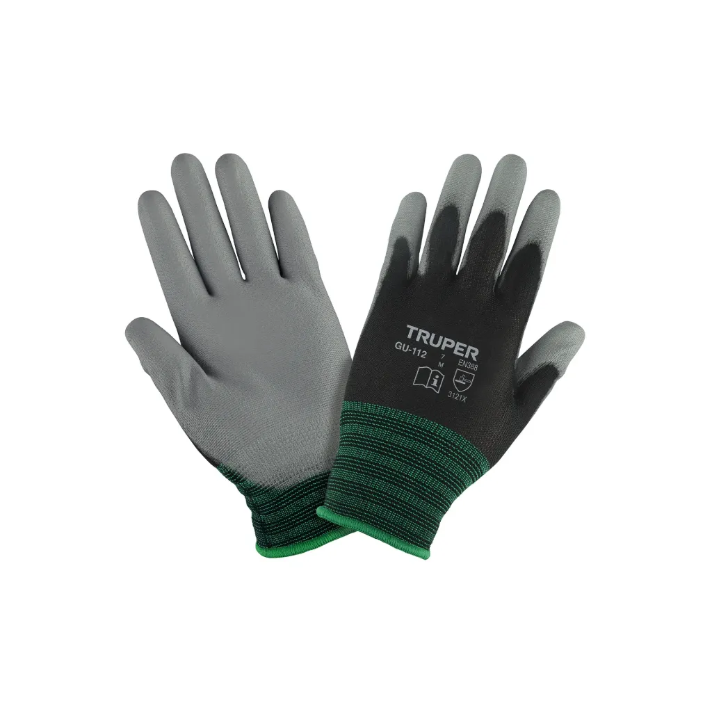 GUANTES DE NYLON RECUBIERTOS DE POLIURETANO TALLA:M-13291-TRUPER