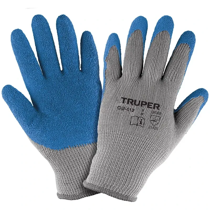 GUANTES DE POLIÉSTER RECUBIERTOS DE LATEX, TALLA:M-15266-TRUPER