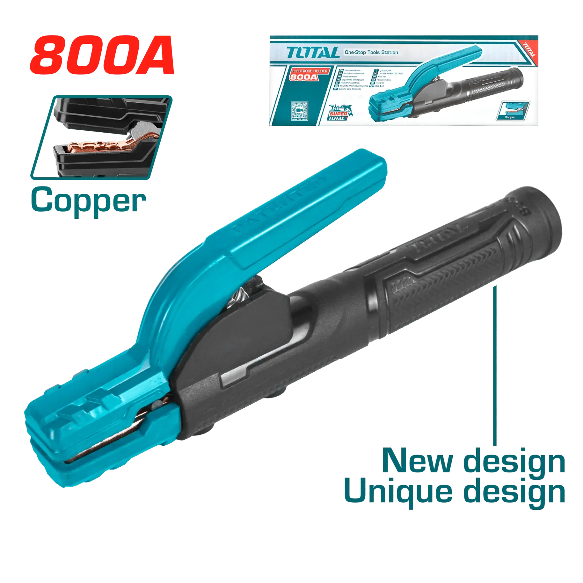 PORTA ELECTRODO 800A MMA 630A COBRE DISEÑO EXCLUSIVO-TWAH8006-TOTAL