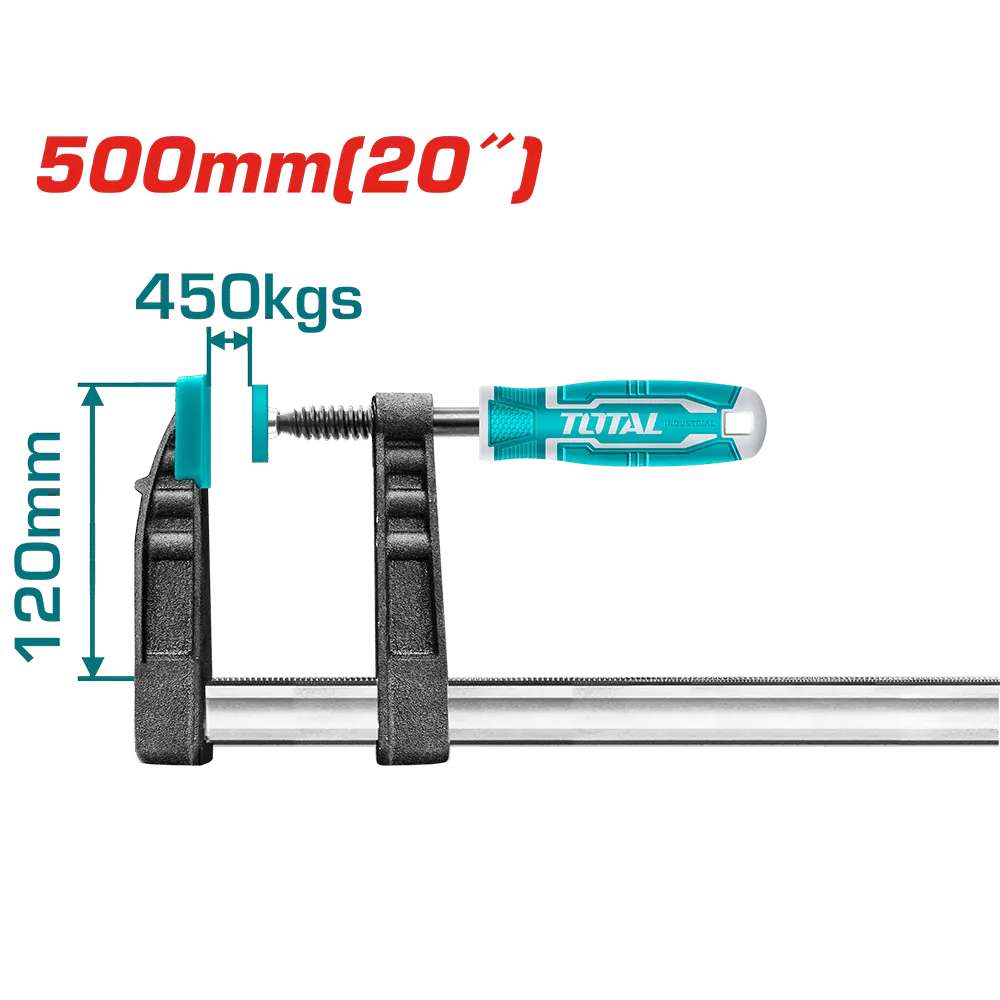[THT1321203] PRENSA F CON MANGO 120X500MM MAX:450KGS REGLA 8X30MM TORNILLO 15.3MM THT1321203