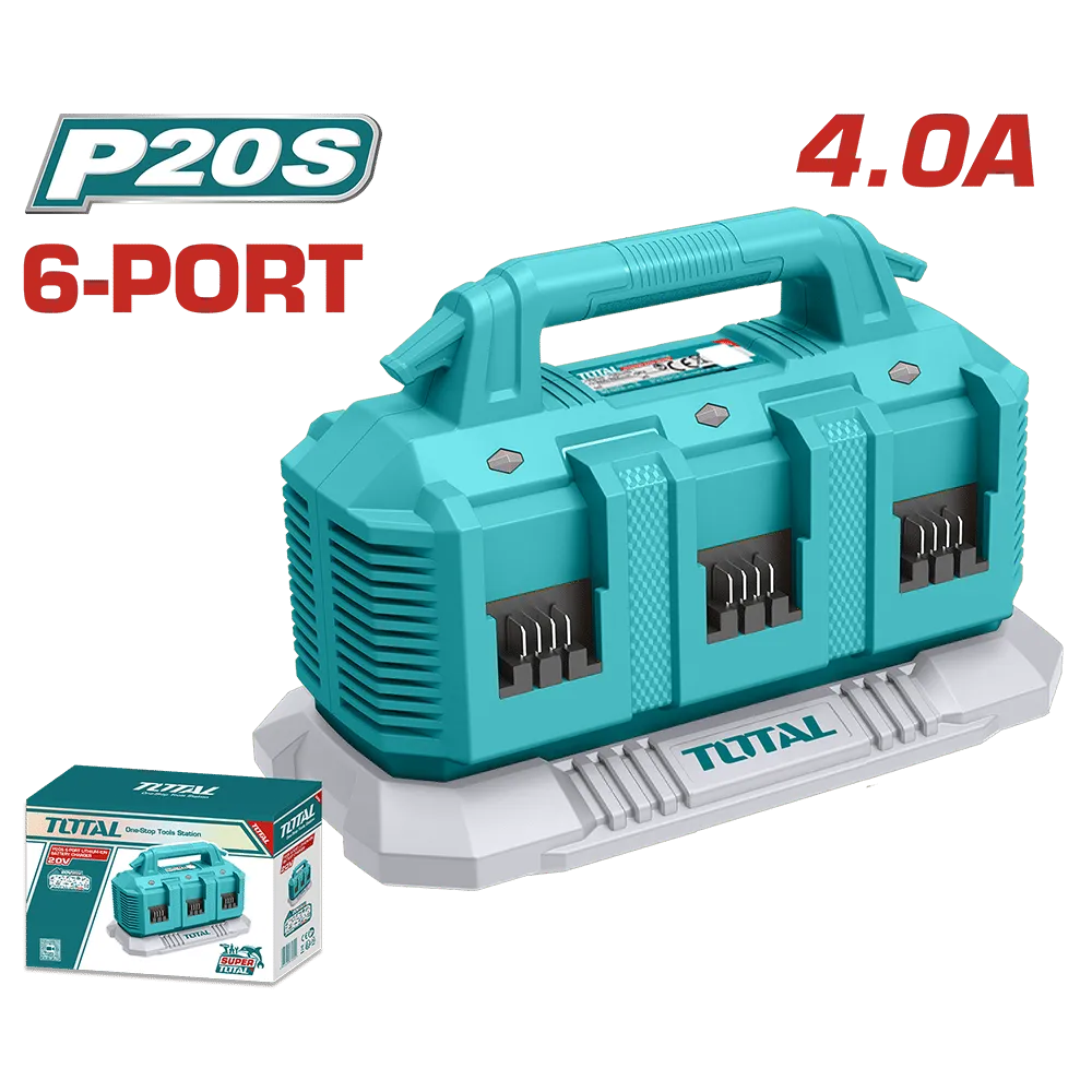 [TFCLI2064] CARGADOR INTELIGENTE 4.0A 20V (6 PUERTOS) SECUENCIAL P20S INDUSTRIAL-TFCLI2064-TOTAL
