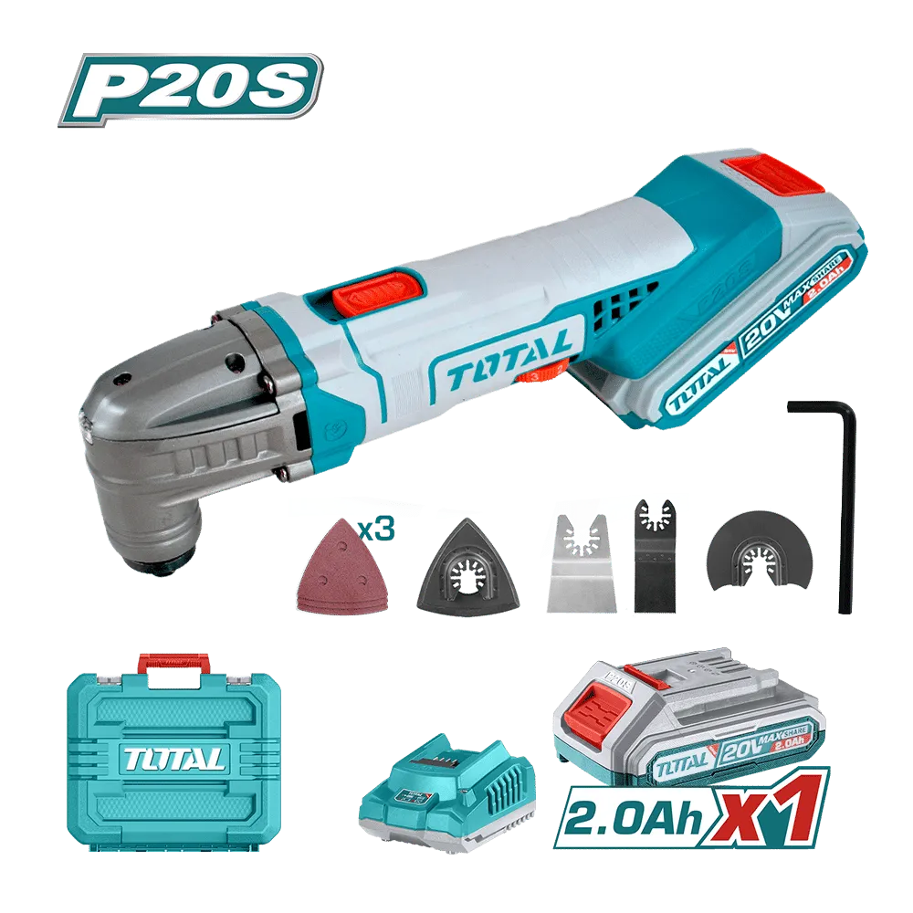 [TMLI20228] HERRAMIENTA MULTIPLE LI-ION 20V 5000-20000RPM 1x2.0AH+ACC Y MALETIN-TMLI20228-TOTAL