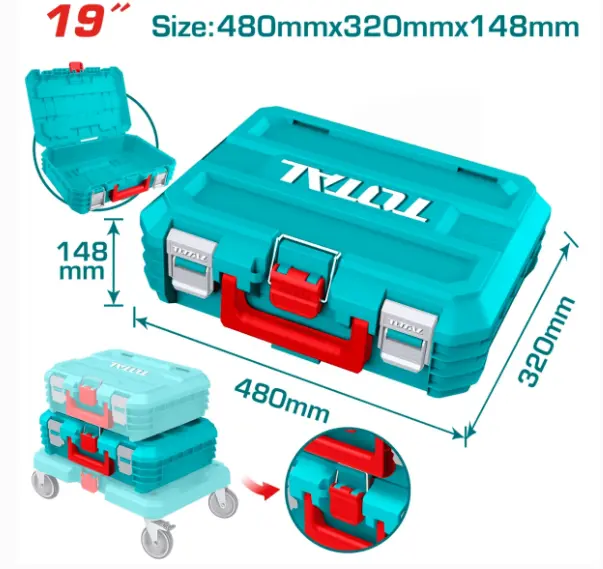 [TPBXS102] CAJA DE HERRAMIENTAS APILABLE 19"(480X320X146MM)15KG-TPBXS102-TOTAL