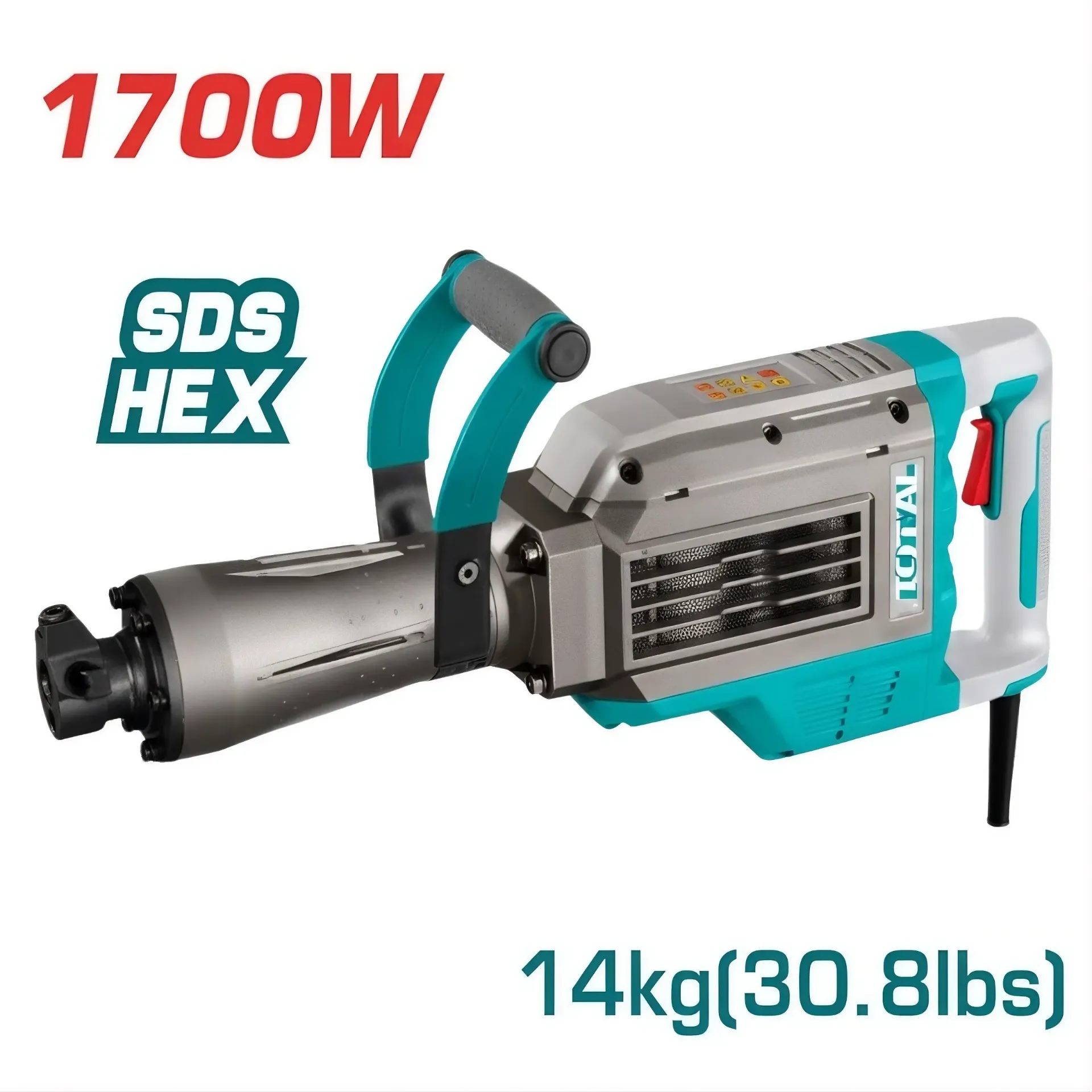 DEMOLEDOR SDS HEX 1700W 2000BPM 60J 14KG +ACC MALETIN INDUSTRIAL-TH217088-TOTAL