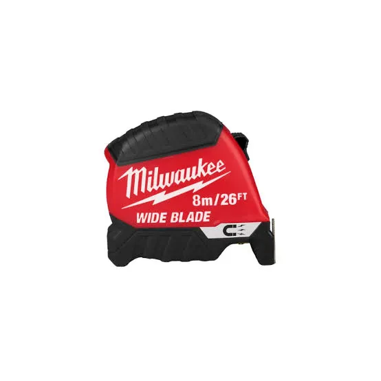 CINTA MÉTRICA MAGNÉTICA COMPACTA DE HOJA ANCHA DE 8 M/26 PIES/48-22-1226M/MILWAUKEE